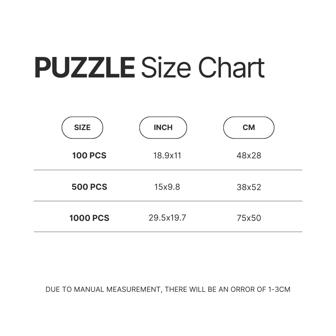 Puzzle Size Chart - Amon Amarth Shop