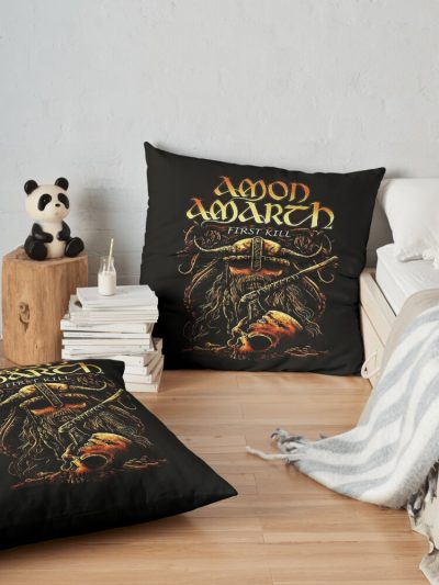 Best Seller Of Amon Amarth Throw Pillow Official Amon Amarth Merch