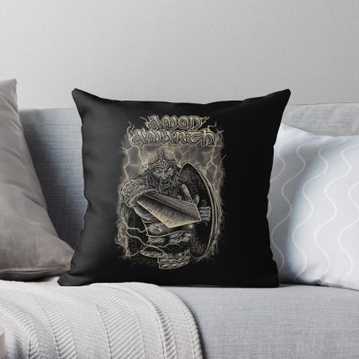 Ljw | Amon Amarth Throw Pillow Official Amon Amarth Merch